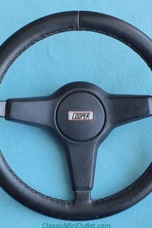 Origineel zwart stuur Mini Cooper SPI met cooperlogo 14"/36cm