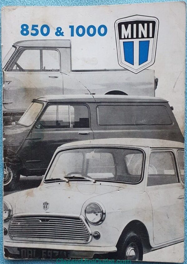 1970 Instructieboekje Mini 850 1000 AKD7347 uitgave 2UK