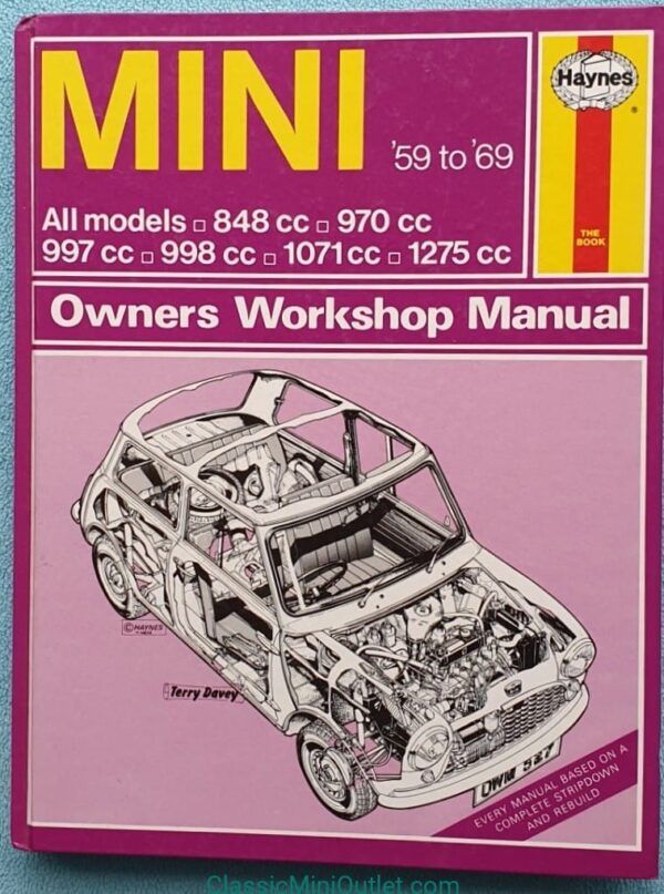 1959-1969 Haynes Owners Workshop Manuel ISBN 0 8569527 8 als nieuw