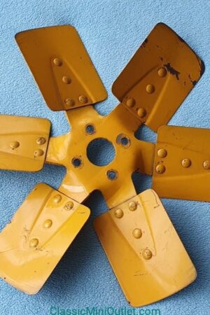 Slalen 6 blads ventilatorblad Geel (gebruikt) is verkocht