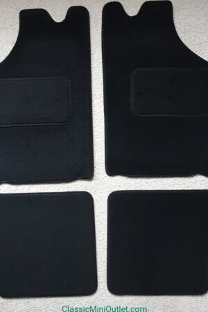 Mattenset mini zwart zonder logo 4 delig