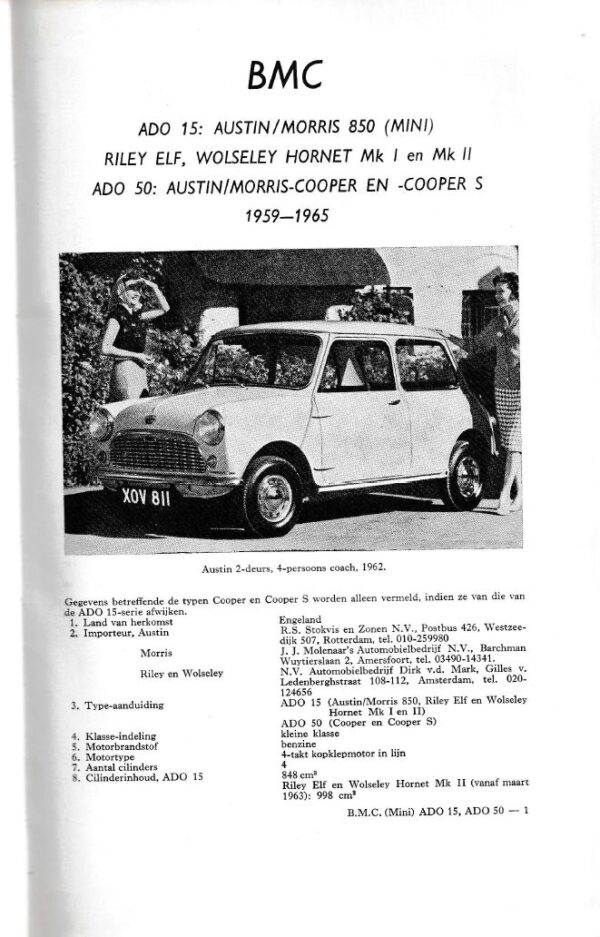 1959-1965 Vraagbaak BMC Austin/Morris Mini Cooper en Cooper S, Riley Elf en Wolseley Hornet MK I en MK II (2) - Afbeelding 2