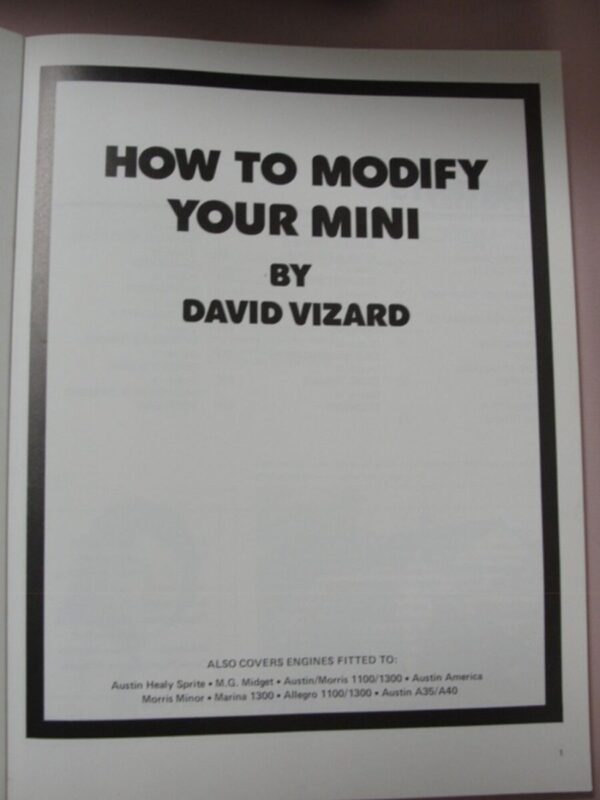 How to Modify Your MINI van David Vizard - Afbeelding 3