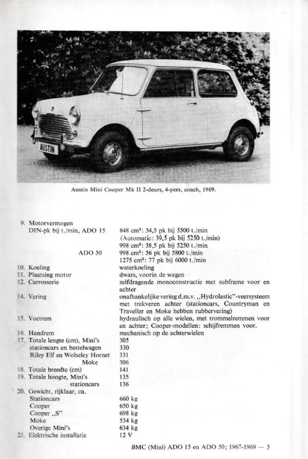 1967-1969 BMC Mini Vraagbaak Piet Olyslager - Afbeelding 4