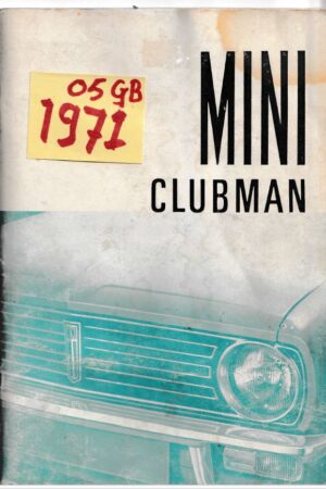 1971 Austin Mini Clubman Owner's Handbook (AKD 7348) – 5th Edition