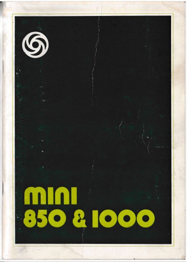 Instructieboekje voor de Mini 850 & 1000 (nr. AKM 3585, Uitgave 4, Nederlands 1978)