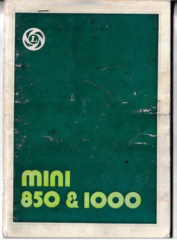 Instructieboekje voor de Mini 850 & 1000 (nr. AKM 3585, Uitgave 3, Nederlands 1978)